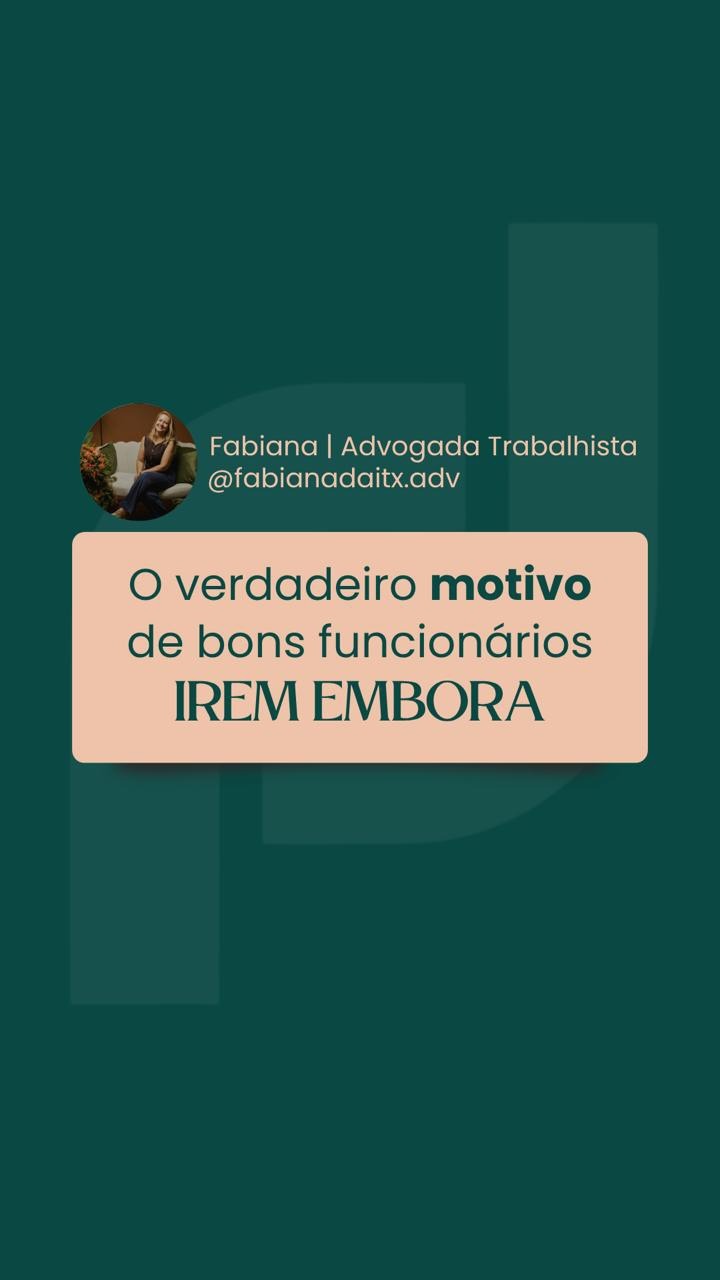 Conteúdo sobre o verdadeiro motivo de bons funcionários deixarem a empresa